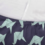 Blue Origami Crane Pattern Print Sofa Cover