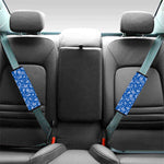 Blue Paisley Bandana Pattern Print Car Seat Belt Covers