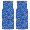 Blue Paisley Bandana Pattern Print Front and Back Car Floor Mats