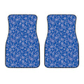 Blue Paisley Bandana Pattern Print Front Car Floor Mats