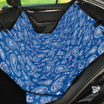 Blue Paisley Bandana Pattern Print Pet Car Back Seat Cover