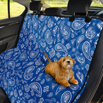 Blue Paisley Bandana Pattern Print Pet Car Back Seat Cover