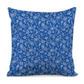 Blue Paisley Bandana Pattern Print Pillow Cover