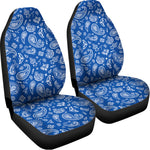 Blue Paisley Bandana Pattern Print Universal Fit Car Seat Covers