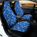 Blue Paisley Bandana Pattern Print Universal Fit Car Seat Covers