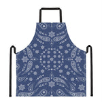 Blue Paisley Bandana Print Apron