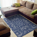 Blue Paisley Bandana Print Floor Mat