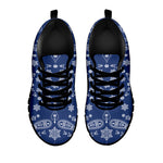 Blue Paisley Bandana Print Black Sneakers