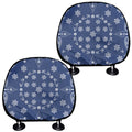 Blue Paisley Bandana Print Car Headrest Covers