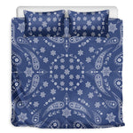 Blue Paisley Bandana Print Duvet Cover Bedding Set