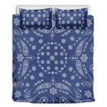 Blue Paisley Bandana Print Duvet Cover Bedding Set