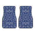 Blue Paisley Bandana Print Front Car Floor Mats
