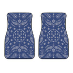 Blue Paisley Bandana Print Front Car Floor Mats