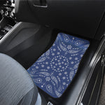 Blue Paisley Bandana Print Front Car Floor Mats