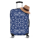 Blue Paisley Bandana Print Luggage Cover