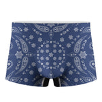 Blue Paisley Bandana Print Men's Boxer Briefs
