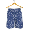 Blue Paisley Bandana Print Men's Shorts