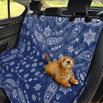 Blue Paisley Bandana Print Pet Car Back Seat Cover