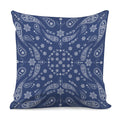Blue Paisley Bandana Print Pillow Cover