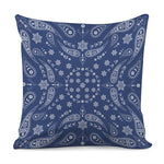 Blue Paisley Bandana Print Pillow Cover