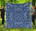 Blue Paisley Bandana Print Quilt
