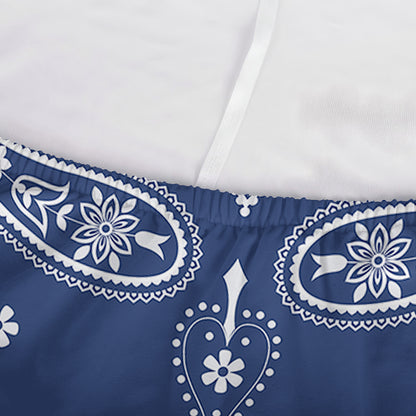 Blue Paisley Bandana Print Sofa Cover
