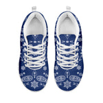 Blue Paisley Bandana Print White Sneakers