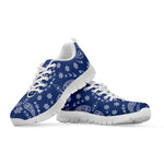Blue Paisley Bandana Print White Sneakers