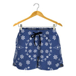 Blue Paisley Bandana Print Women's Shorts