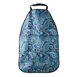 Blue Paisley Pattern Print Car Seat Organizers