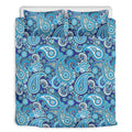 Blue Paisley Pattern Print Duvet Cover Bedding Set