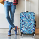 Blue Paisley Pattern Print Luggage Cover