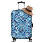 Blue Paisley Pattern Print Luggage Cover