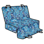 Blue Paisley Pattern Print Pet Car Back Seat Cover