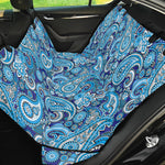 Blue Paisley Pattern Print Pet Car Back Seat Cover
