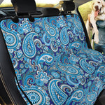 Blue Paisley Pattern Print Pet Car Back Seat Cover