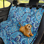 Blue Paisley Pattern Print Pet Car Back Seat Cover