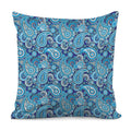 Blue Paisley Pattern Print Pillow Cover