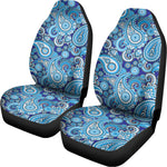 Blue Paisley Pattern Print Universal Fit Car Seat Covers