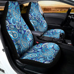 Blue Paisley Pattern Print Universal Fit Car Seat Covers