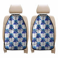 Blue Palm Tree Pattern Print Car Seat Organizers