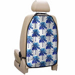 Blue Palm Tree Pattern Print Car Seat Organizers