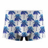 Blue Palm Tree Pattern Print Men's Boxer Briefs