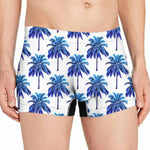 Blue Palm Tree Pattern Print Men's Boxer Briefs