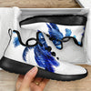 Blue Palm Tree Pattern Print Mesh Knit Shoes GearFrost