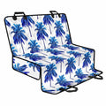 Blue Palm Tree Pattern Print Pet Car Back Seat Cover