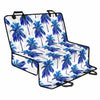 Blue Palm Tree Pattern Print Pet Car Back Seat Cover