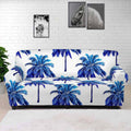 Blue Palm Tree Pattern Print Sofa Cover