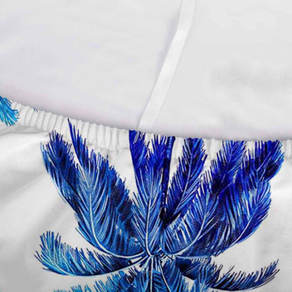 Blue Palm Tree Pattern Print Sofa Cover