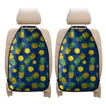 Blue Pineapple Pattern Print Car Seat Organizers